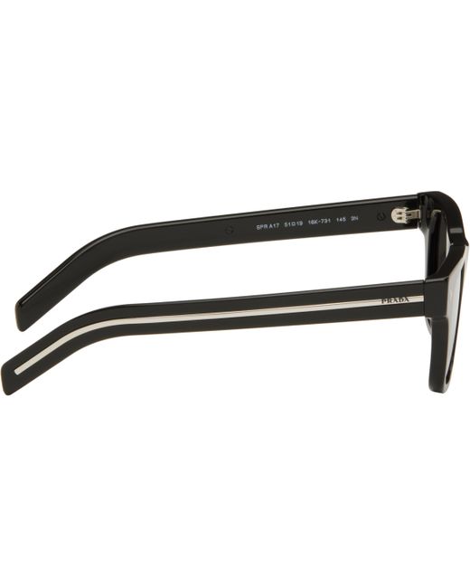 メンズ Prada ブラック Iconic Metal Plaque サングラス Black