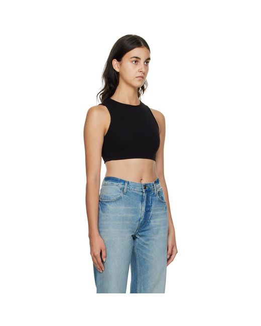 Gauchère Black Cropped Tank Top