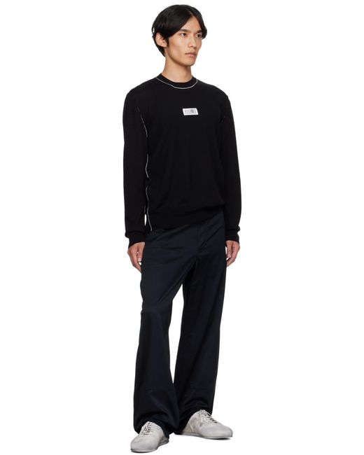 MM6 by Maison Martin Margiela Black Wool Sweater for men