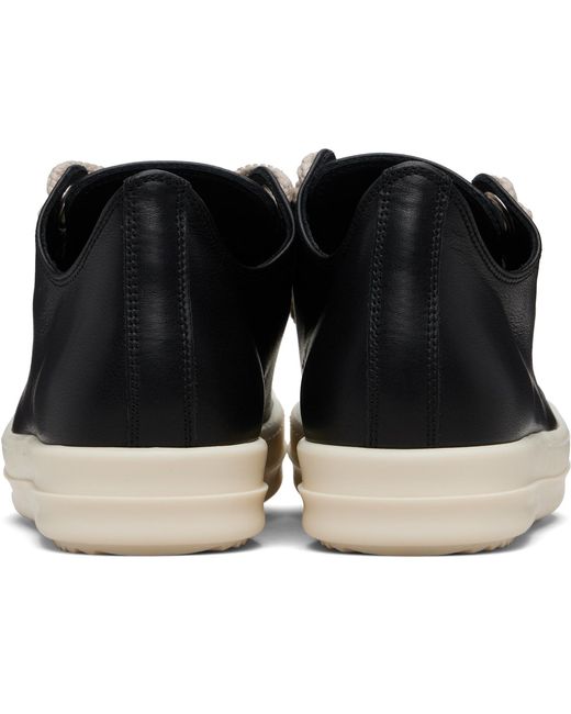 Rick Owens Black Temple Jumbolace Low Sneakers