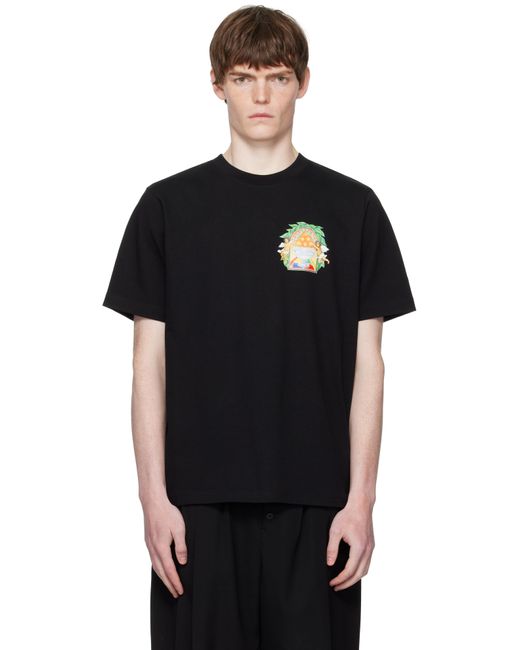 メンズ Casablanca ブラック Triomphe D' 半袖Tシャツ Black