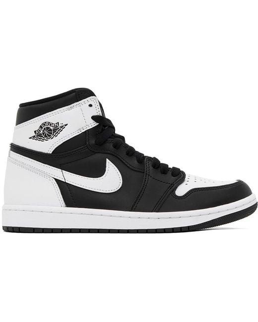 Nike Black & White Air Jordan 1 Retro High Og Sneakers for men