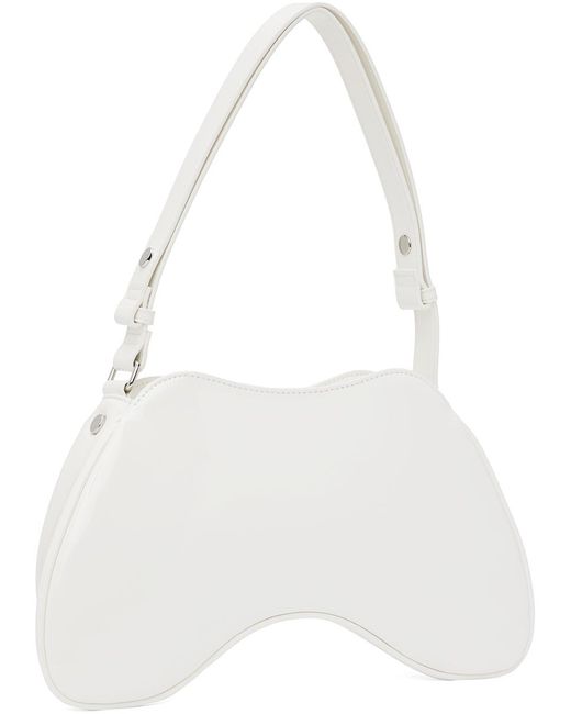 DIESEL White Play Logo-plaque Shoulder Bag