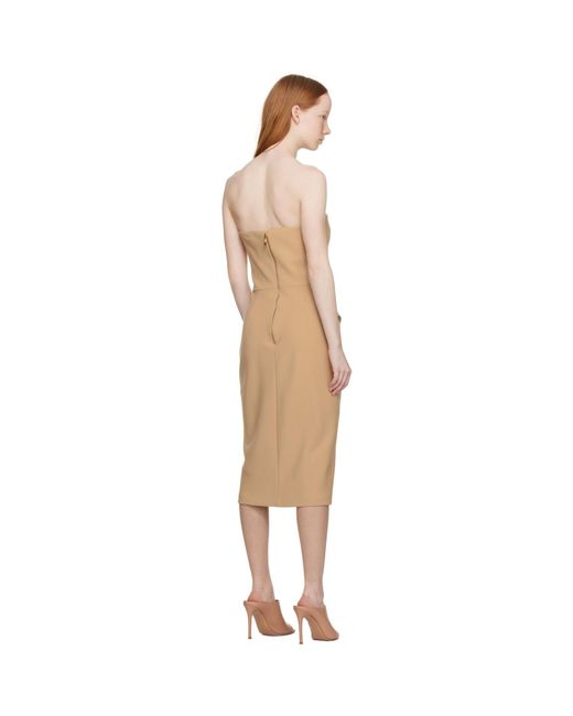 Max Mara Black Beige Bernard Midi Dress