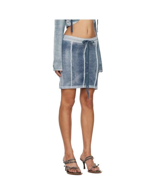 KNWLS Blue Enyo Miniskirt
