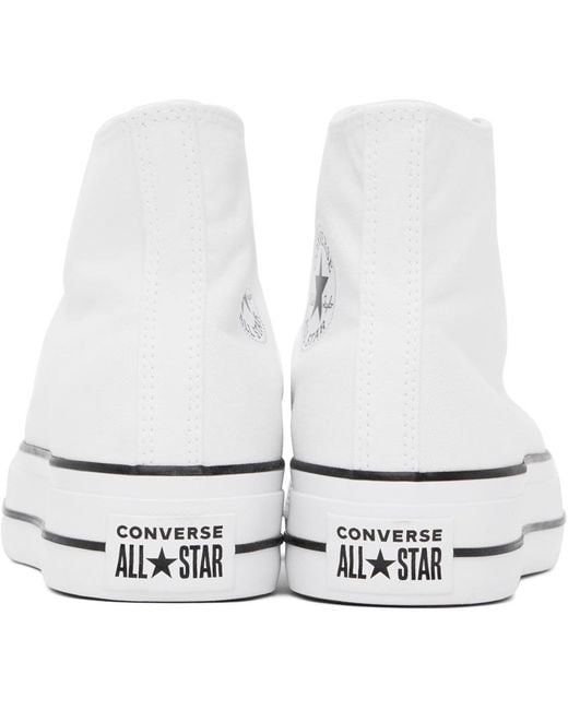 Converse Black White Chuck Taylor All Star Platform Sneakers for men