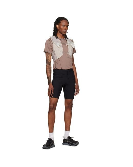 On Shoes Black Zero Half Tight Running Shorts for men