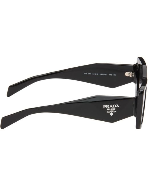 Prada Gray Thick Cat Eye Acetate Sunglasses