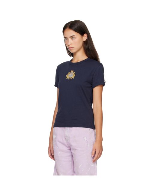 Acne Blue Crest Logo T-Shirt