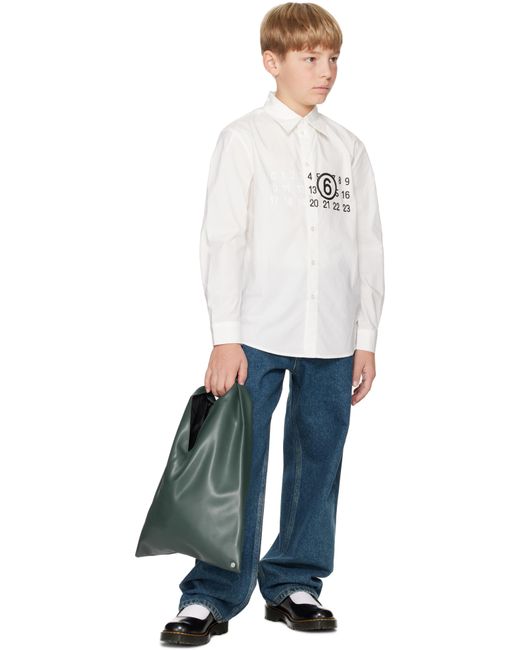 MM6 by Maison Martin Margiela キッズ｜グリーン スモール トライアングルトート Green