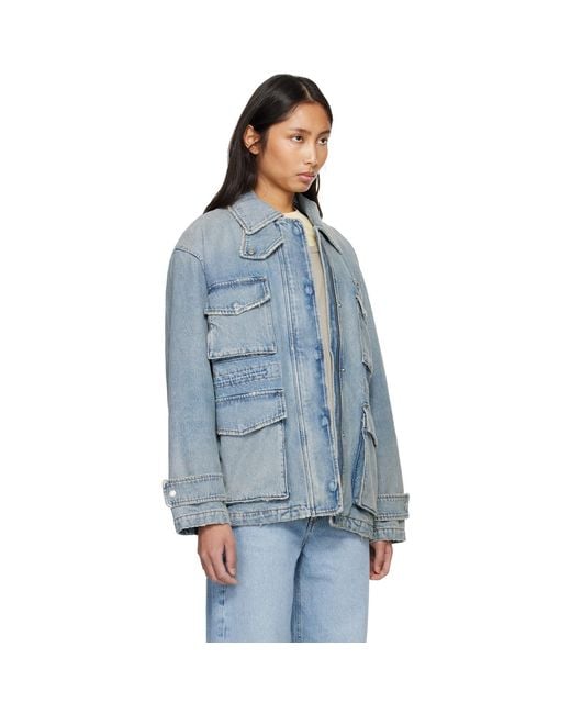 Agolde Blue Aubrey Denim Jacket