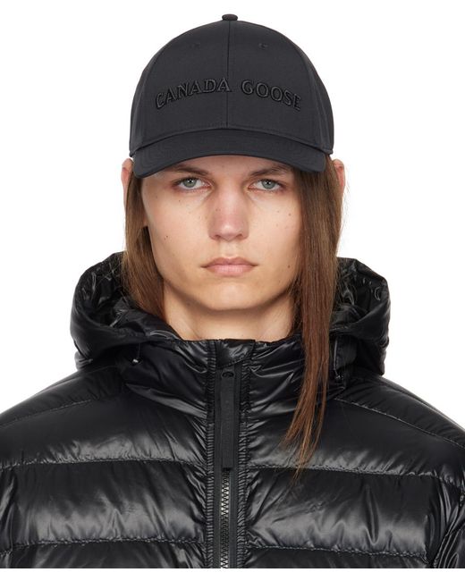 Canada Goose Black Lightweight Stretch Sateen Cap for men