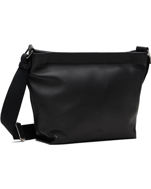 A.P.C. Black Besace Maiko Messenger Bag for men