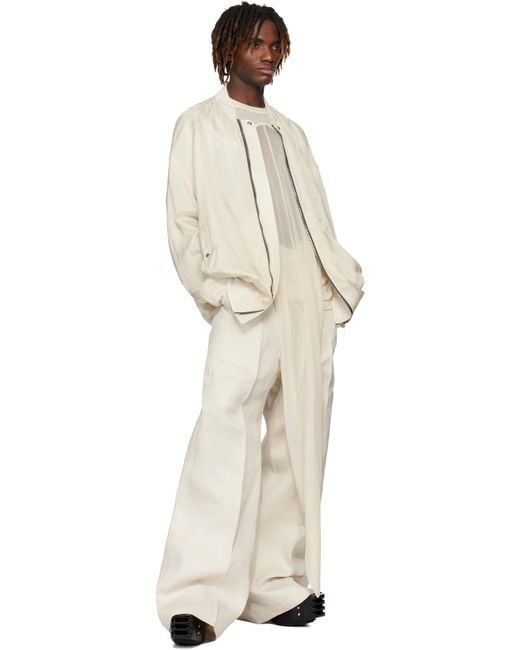 Rick Owens Off- Hollywood Jumbo Flight Bomber Jacket in