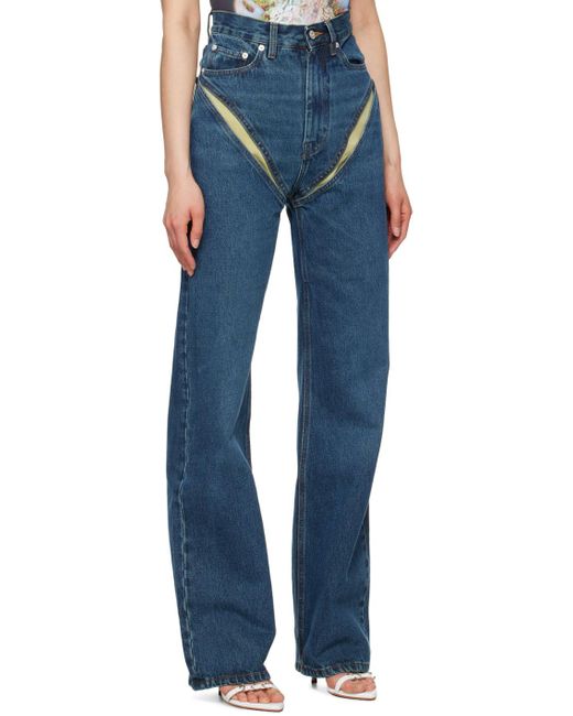 Y. Project Blue Cut Out Jeans