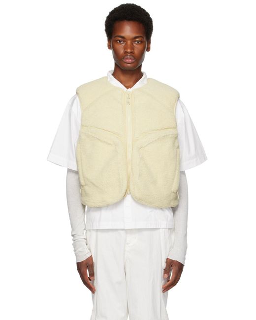 Entire studios White Off- Fluffy Vest for men