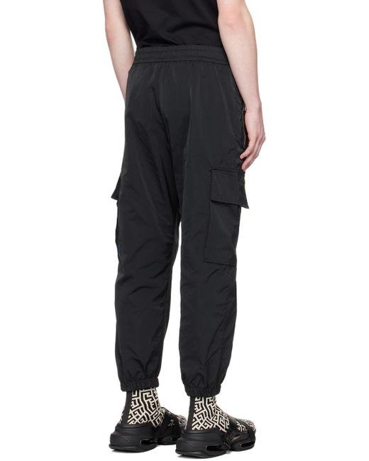 Balmain Black Drawstring Cargo Pants for men