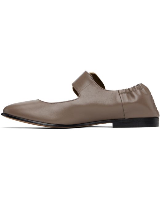 Bottega Veneta Black Taupe Astaire Mary-Jane Ballerina Flats