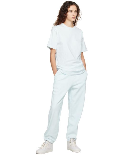 Pantalon de détente bleu à logo brodé Dime en coloris White
