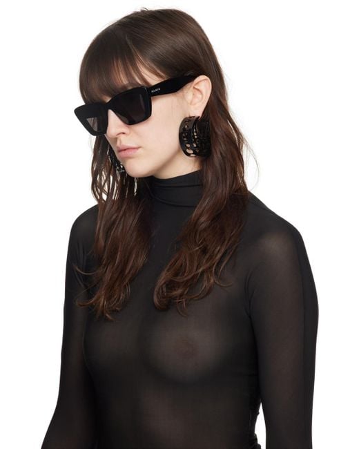 Alaïa Black Rectangular Sunglasses