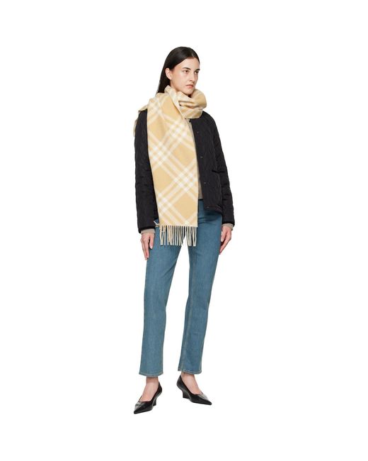 Burberry Natural Check Cashmere Scarf
