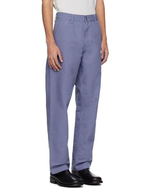 Carhartt Blue Simple Trousers for men