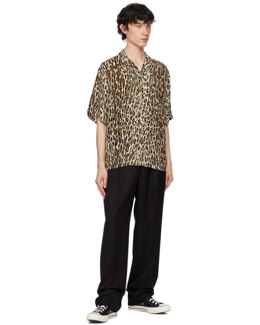 Wacko Maria Black Leopard Shirt for men