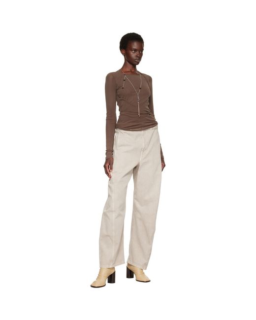 Lemaire Brown Ballerina Wrap Blouse