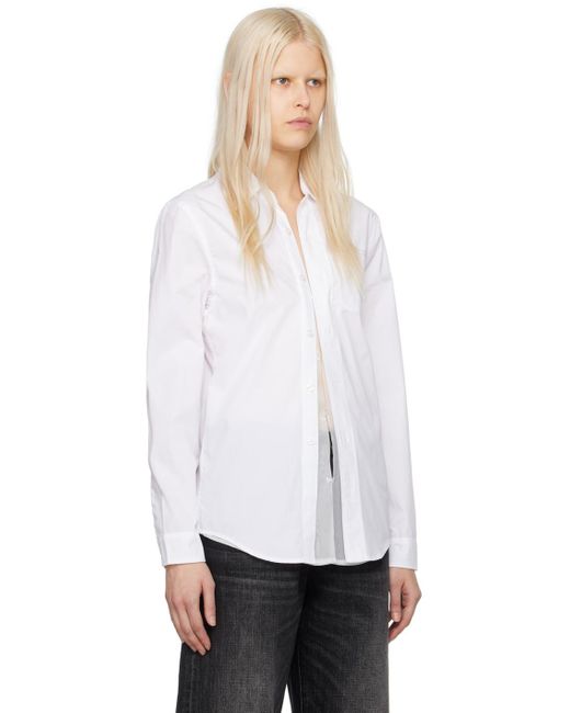 R13 White Foldout Shirt