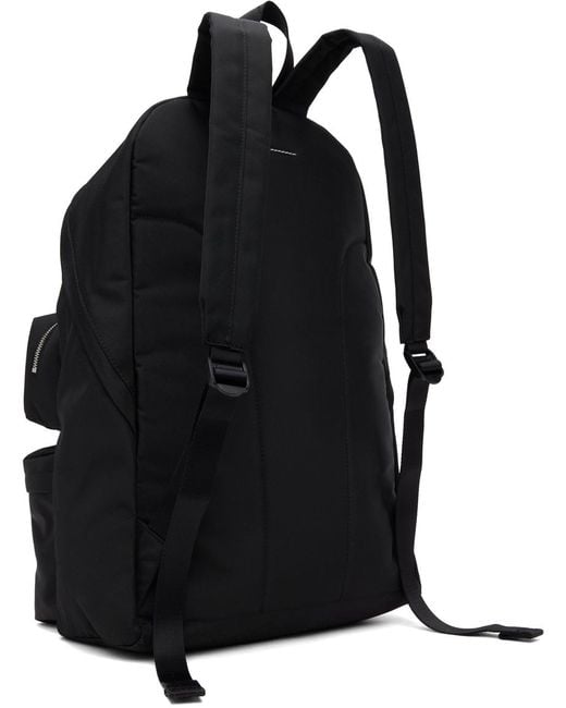 MM6 by Maison Martin Margiela Black Three-pocket Cordura Backpack