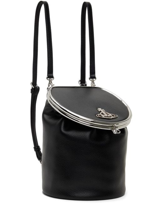 Vivienne Westwood Black Olive Round Frame Backpack for men