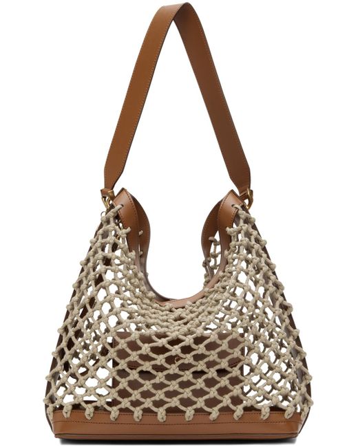 Stella McCartney Brown Tan Knotted Mesh Tote