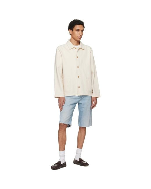 A.P.C. White Off- Kerlouan Denim Jacket for men