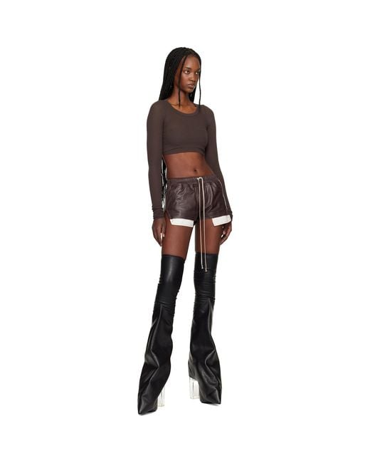 Rick Owens Black Ls Crop T-Shirt