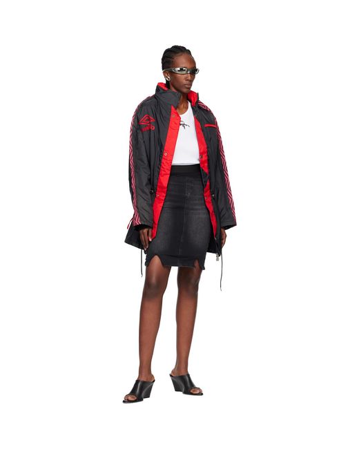 PROTOTYPES Red Outline Coach Parka