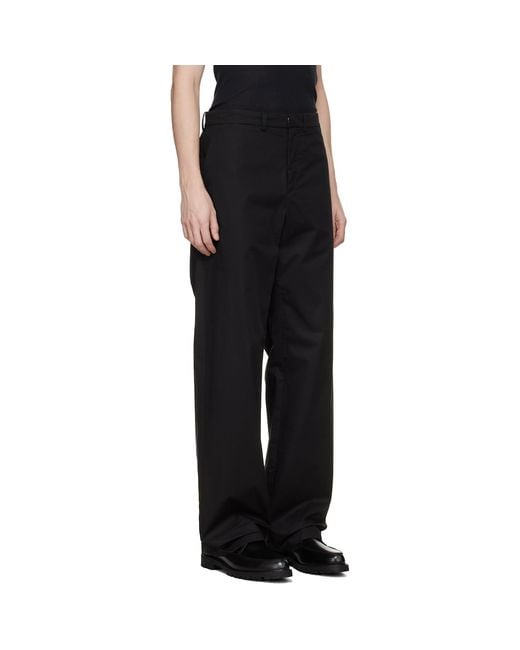 Rier Black Cotton Trousers for men