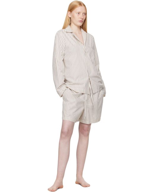 Tekla Multicolor Off- & Poplin Pyjama Shorts