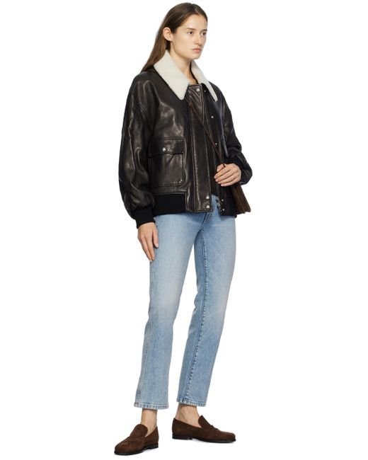 【関税込み】KHAITE ブラック Shellar レザージャケット Shellar Jacket in Black Leather – KHAITE