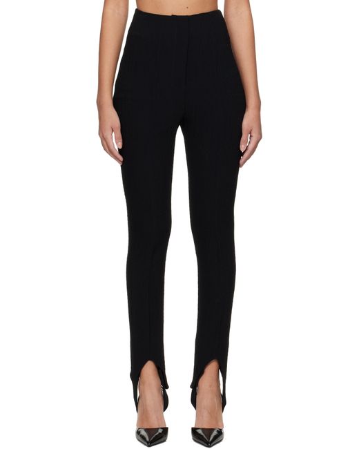 Pantalon Savita Noir En Tissu Gaufré À Sous-Pieds Nanushka en coloris Black