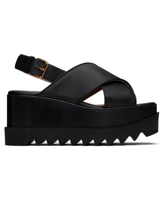 Stella McCartney Black Elyse Platform Heeled Sandals