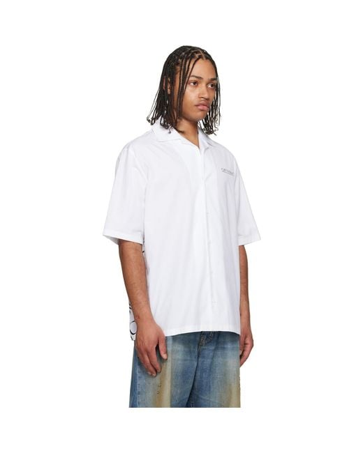 Off-White c/o Virgil Abloh White Circle Off Bowling Shirt for men