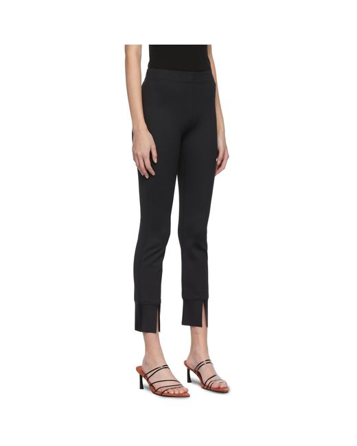 Rosetta Getty Black Pull On Skinny Split Trousers