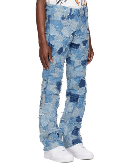 Who Decides War Blue Boro Moto Jeans for men