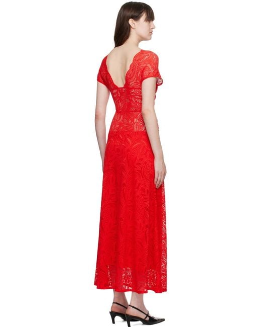 Robe Longue Sassen Rouge Beaufille en coloris Red