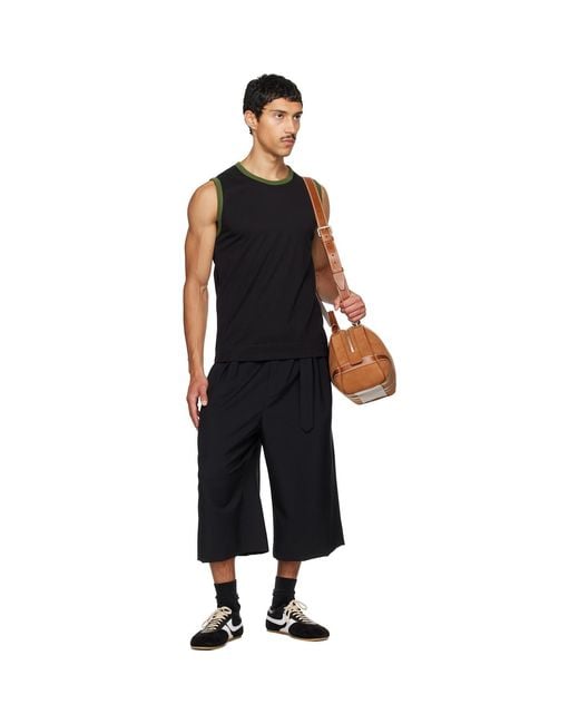 Dries Van Noten Black Cotton Tank Top for men
