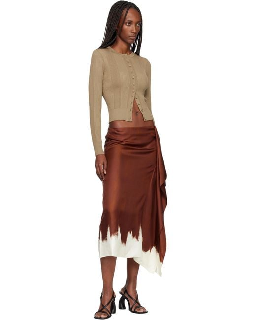 Proenza Schouler Multicolor Khaki Currin Cardigan