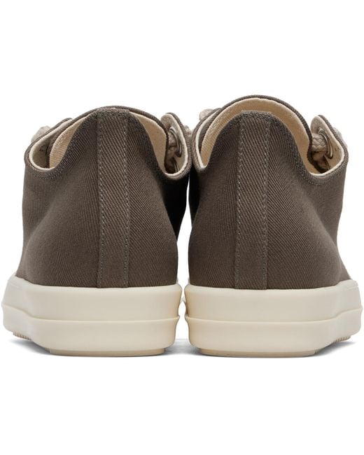 Rick Owens Gray Tower Jumbolace Low Sneaks Sneakers for men