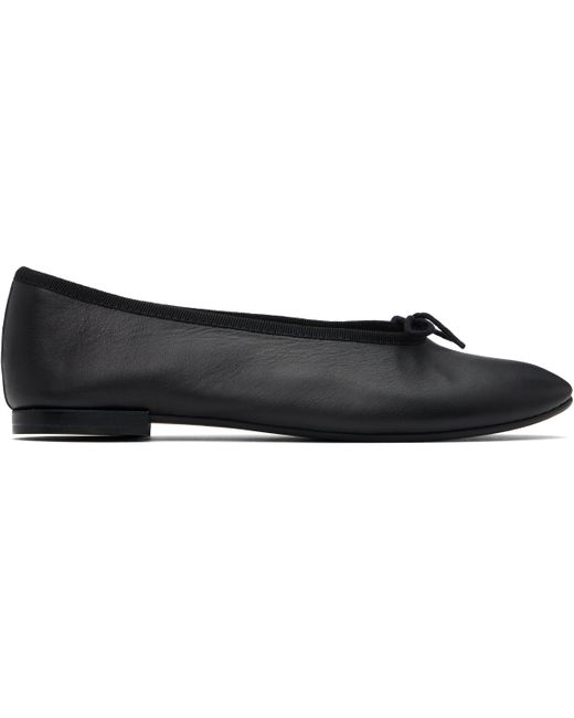 Repetto ブラック Lilouh アーモンドトゥ バレエシューズ Black