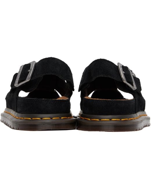 Dr Martens★ARCHIVE FISHERMAN SUEDE SANDALS★兼用★BLACK Dr Martens Archive Plush Suede Fisherman Sandals - Black
