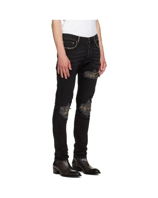 Amiri Black Studded Mx1 Jeans for men